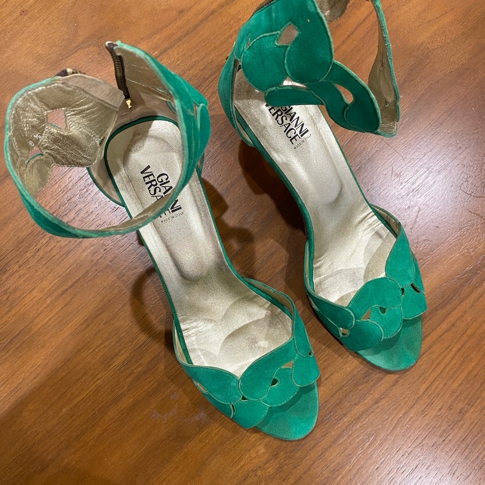 Gianni Versace Green Women's Heels